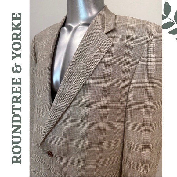 Roundtree & Yorke Wool-Silk Blend Blazer – Size 46L - Picture 5 of 8